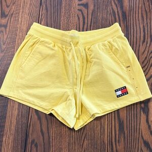 Tommy Hilfiger Yellow Knit Drawstring Athletic Shorts